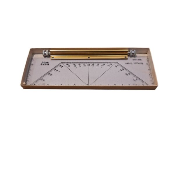 Vintage Tacro 10" Parallel Glider Rolling Ruler W Germany in Original Box - Picture 3 of 4